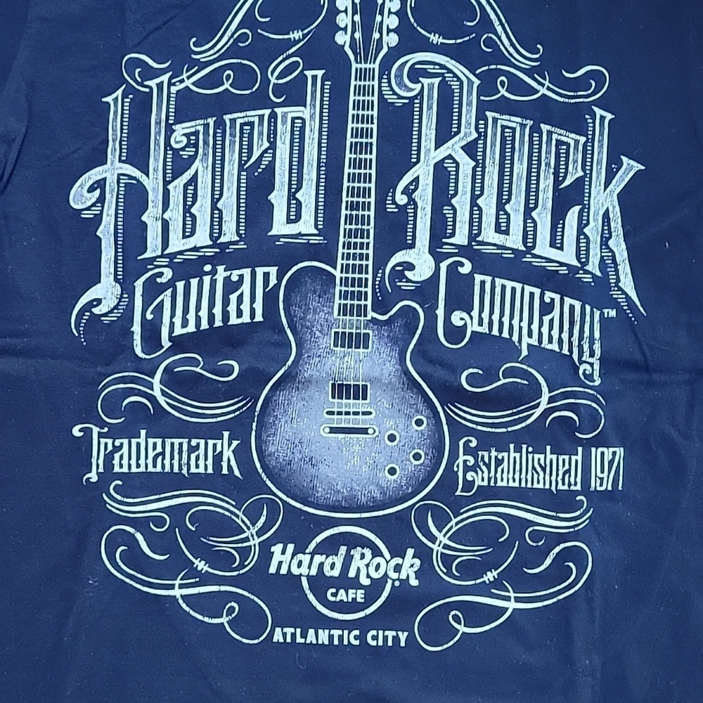 NWT Hard Rock Guitar Company Atlantic City NEW SMALL Tee - Picture 2 of 4